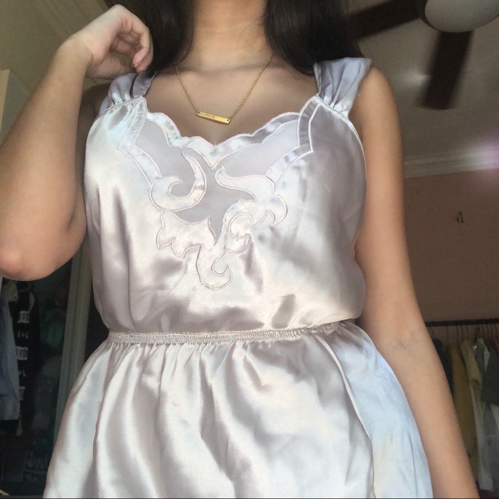vintage silver slip set